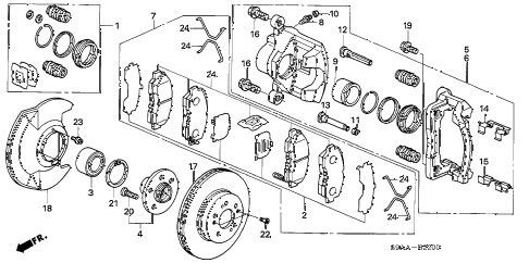 2006 cr-v EX(2WD) 5 DOOR 5AT FRONT BRAKE diagram 2006 cr-v EX(2WD) 5 DOOR 5AT FRONT BRAKE diagram