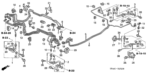 2006 cr-v EX(2WD) 5 DOOR 5AT BRAKE LINES (VSA) diagram 2006 cr-v EX(2WD) 5 DOOR 5AT BRAKE LINES (VSA) diagram