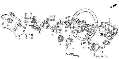 2006 cr-v EX(2WD) 5 DOOR 5AT STEERING WHEEL (SRS) diagram 2006 cr-v EX(2WD) 5 DOOR 5AT STEERING WHEEL (SRS) diagram