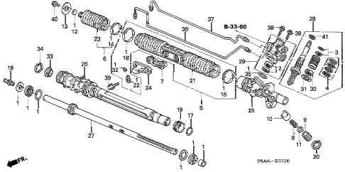 2006 cr-v EX(2WD) 5 DOOR 5AT P.S. GEAR BOX COMPONENTS diagram 2006 cr-v EX(2WD) 5 DOOR 5AT P.S. GEAR BOX COMPONENTS diagram