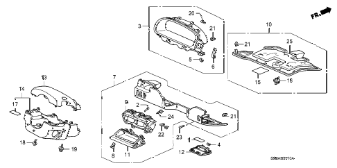 2006 cr-v EX(2WD) 5 DOOR 5AT INSTRUMENT PANEL GARNISH (DRIVER SIDE) diagram 2006 cr-v EX(2WD) 5 DOOR 5AT INSTRUMENT PANEL GARNISH (DRIVER SIDE) diagram