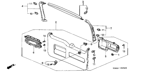 2006 cr-v EX(2WD) 5 DOOR 5AT TAILGATE LINING diagram 2006 cr-v EX(2WD) 5 DOOR 5AT TAILGATE LINING diagram