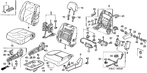 2006 cr-v EX(2WD) 5 DOOR 5AT FRONT SEAT (R.) diagram 2006 cr-v EX(2WD) 5 DOOR 5AT FRONT SEAT (R.) diagram