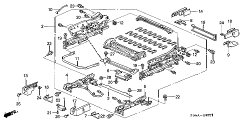 2006 cr-v EX(2WD) 5 DOOR 5AT FRONT SEAT COMPONENTS (R.) (2) diagram 2006 cr-v EX(2WD) 5 DOOR 5AT FRONT SEAT COMPONENTS (R.) (2) diagram
