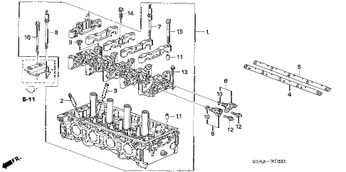 2006 cr-v EX(2WD) 5 DOOR 5AT CYLINDER HEAD diagram 2006 cr-v EX(2WD) 5 DOOR 5AT CYLINDER HEAD diagram