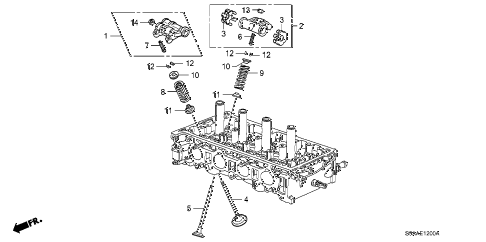2006 cr-v EX(2WD) 5 DOOR 5AT VALVE - ROCKER ARM diagram 2006 cr-v EX(2WD) 5 DOOR 5AT VALVE - ROCKER ARM diagram
