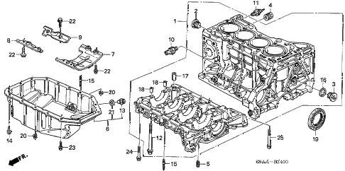2006 cr-v EX(2WD) 5 DOOR 5AT CYLINDER BLOCK - OIL PAN diagram 2006 cr-v EX(2WD) 5 DOOR 5AT CYLINDER BLOCK - OIL PAN diagram