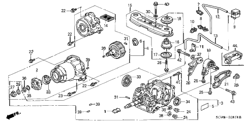 2005 element EX(4WD,SD A/B) 5 DOOR 5MT REAR DIFFERENTIAL - MOUNT diagram 2005 element EX(4WD,SD A/B) 5 DOOR 5MT REAR DIFFERENTIAL - MOUNT diagram