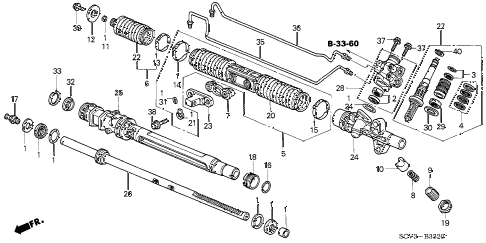 2006 element EX-P(2WD,SD AIR BAG 5 DOOR 5MT P.S. GEAR BOX COMPONENTS diagram 2006 element EX-P(2WD,SD AIR BAG 5 DOOR 5MT P.S. GEAR BOX COMPONENTS diagram
