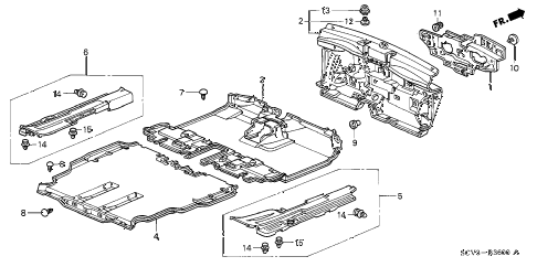 2003 element EX(4WD) 5 DOOR 5MT FLOOR MAT diagram 2003 element EX(4WD) 5 DOOR 5MT FLOOR MAT diagram