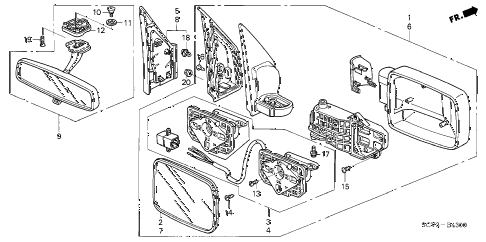 2006 element EX-P(2WD,SD AIR BAG 5 DOOR 5MT MIRROR diagram 2006 element EX-P(2WD,SD AIR BAG 5 DOOR 5MT MIRROR diagram