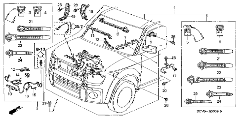 2006 element EX-P(4WD,SD A/B) 5 DOOR 5MT ENGINE WIRE HARNESS diagram 2006 element EX-P(4WD,SD A/B) 5 DOOR 5MT ENGINE WIRE HARNESS diagram
