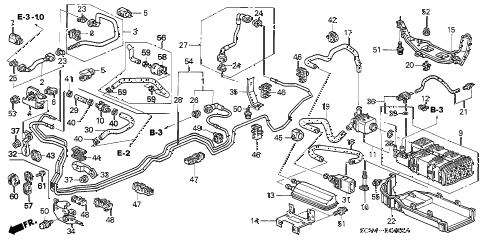 2005 element EX(4WD,SD A/B) 5 DOOR 5MT FUEL PIPE diagram 2005 element EX(4WD,SD A/B) 5 DOOR 5MT FUEL PIPE diagram