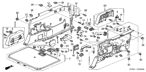 2005 element LX(4WD) 5 DOOR 5MT SIDE LINING diagram 2005 element LX(4WD) 5 DOOR 5MT SIDE LINING diagram