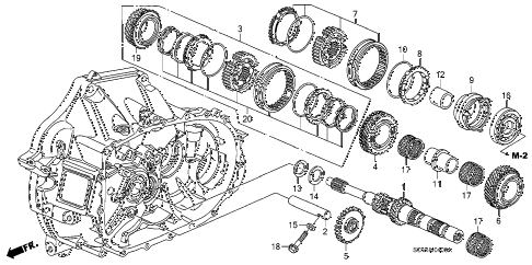 2004 element EX(2WD,SD AIR BAG 5 DOOR 5MT MT MAINSHAFT diagram 2004 element EX(2WD,SD AIR BAG 5 DOOR 5MT MT MAINSHAFT diagram