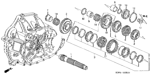 2006 element EX-P(2WD,SD AIR BAG 5 DOOR 5MT MT COUNTERSHAFT diagram 2006 element EX-P(2WD,SD AIR BAG 5 DOOR 5MT MT COUNTERSHAFT diagram