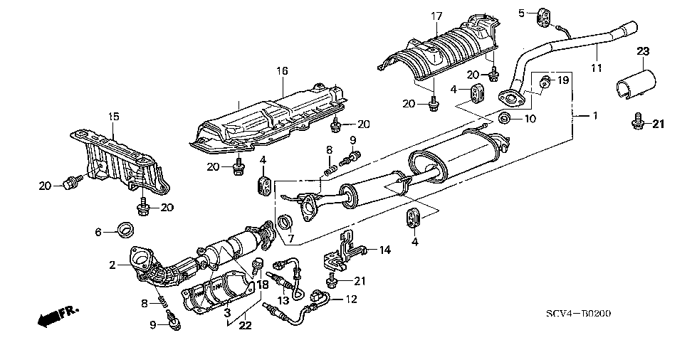 Honda element exhaust system #7