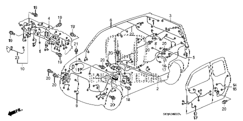 2010 element EX(4WD) 5 DOOR 5MT WIRE HARNESS diagram 2010 element EX(4WD) 5 DOOR 5MT WIRE HARNESS diagram
