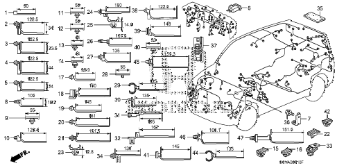2007 element LX(4WD) 5 DOOR 5MT HARNESS BAND - BRACKET diagram 2007 element LX(4WD) 5 DOOR 5MT HARNESS BAND - BRACKET diagram