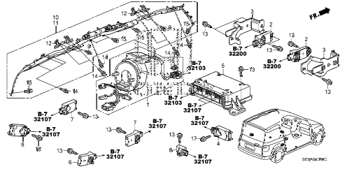2010 element EX(4WD) 5 DOOR 5MT SRS UNIT diagram 2010 element EX(4WD) 5 DOOR 5MT SRS UNIT diagram