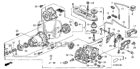 2009 element EX(4WD) 5 DOOR 5MT REAR DIFFERENTIAL - MOUNT diagram 2009 element EX(4WD) 5 DOOR 5MT REAR DIFFERENTIAL - MOUNT diagram