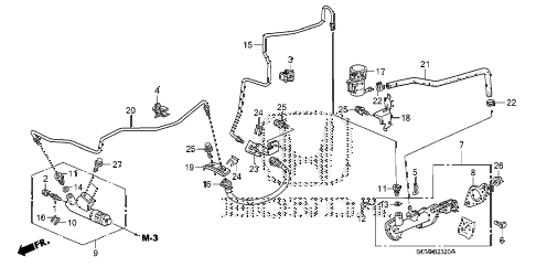 2009 element EX(4WD) 5 DOOR 5MT CLUTCH MASTER CYLINDER diagram 2009 element EX(4WD) 5 DOOR 5MT CLUTCH MASTER CYLINDER diagram