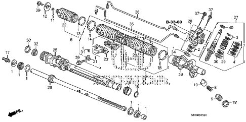 2009 element EX(4WD) 5 DOOR 5MT P.S. GEAR BOX COMPONENTS diagram 2009 element EX(4WD) 5 DOOR 5MT P.S. GEAR BOX COMPONENTS diagram