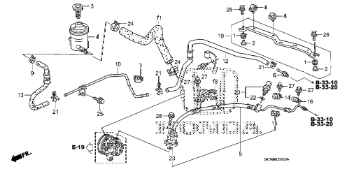 2009 element SC 5 DOOR 5MT P.S. LINES diagram 2009 element SC 5 DOOR 5MT P.S. LINES diagram