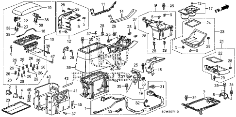 2009 element SC 5 DOOR 5MT CONSOLE (2) diagram 2009 element SC 5 DOOR 5MT CONSOLE (2) diagram