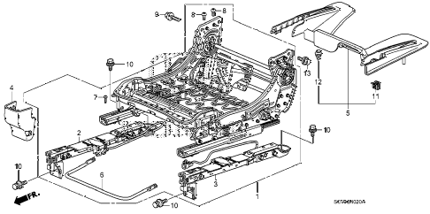 2010 element EX(4WD) 5 DOOR 5MT FRONT SEAT COMPONENTS (R.) diagram 2010 element EX(4WD) 5 DOOR 5MT FRONT SEAT COMPONENTS (R.) diagram