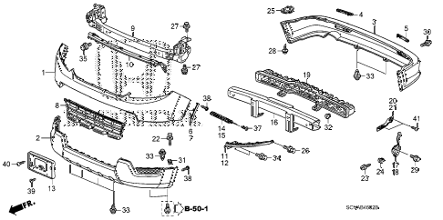 2009 element EX(2WD) 5 DOOR 5MT BUMPERS (3) diagram 2009 element EX(2WD) 5 DOOR 5MT BUMPERS (3) diagram