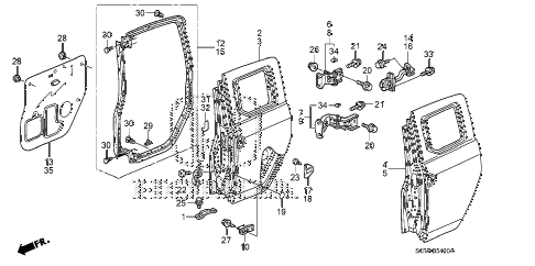2008 element SC 5 DOOR 5MT REAR ACCESS PANELS diagram 2008 element SC 5 DOOR 5MT REAR ACCESS PANELS diagram