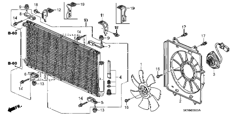 2007 element SC 5 DOOR 5MT A/C CONDENSER diagram 2007 element SC 5 DOOR 5MT A/C CONDENSER diagram