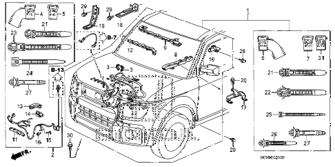 2007 element EX(4WD) 5 DOOR 5MT ENGINE WIRE HARNESS diagram 2007 element EX(4WD) 5 DOOR 5MT ENGINE WIRE HARNESS diagram