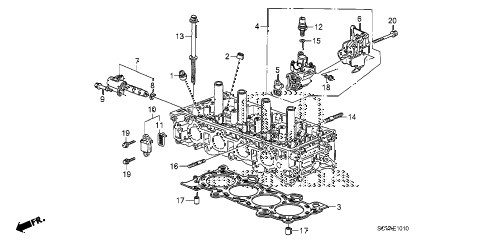 2007 element EX(4WD) 5 DOOR 5MT VTC OIL CONTROL VALVE diagram 2007 element EX(4WD) 5 DOOR 5MT VTC OIL CONTROL VALVE diagram