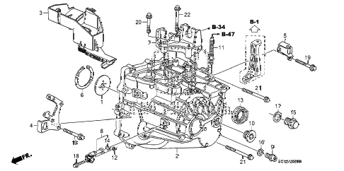 2007 element SC 5 DOOR 5MT MT TRANSMISSION CASE diagram 2007 element SC 5 DOOR 5MT MT TRANSMISSION CASE diagram