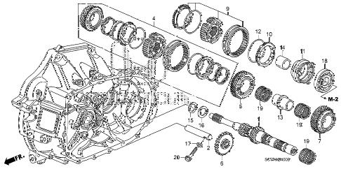 2008 element LX(2WD) 5 DOOR 5MT MT MAINSHAFT diagram 2008 element LX(2WD) 5 DOOR 5MT MT MAINSHAFT diagram