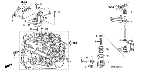 2009 element EX(2WD) 5 DOOR 5MT MT SHIFT ARM diagram 2009 element EX(2WD) 5 DOOR 5MT MT SHIFT ARM diagram