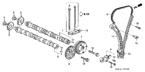 2004 accord LX 4 DOOR 5MT CAMSHAFT - CAM CHAIN (L4) diagram 2004 accord LX 4 DOOR 5MT CAMSHAFT - CAM CHAIN (L4) diagram