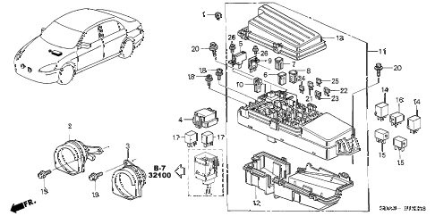 2004 accord EX 4 DOOR 5MT CONTROL UNIT (ENGINE ROOM) diagram 2004 accord EX 4 DOOR 5MT CONTROL UNIT (ENGINE ROOM) diagram