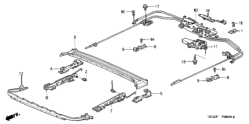 2006 accord EXL 4 DOOR 5MT ROOF SLIDE COMPONENTS diagram 2006 accord EXL 4 DOOR 5MT ROOF SLIDE COMPONENTS diagram