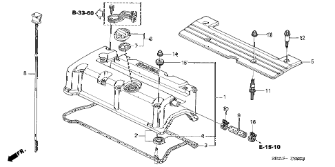 2004 accord LX 4 DOOR 5MT CYLINDER HEAD COVER (L4) diagram 2004 accord LX 4 DOOR 5MT CYLINDER HEAD COVER (L4) diagram