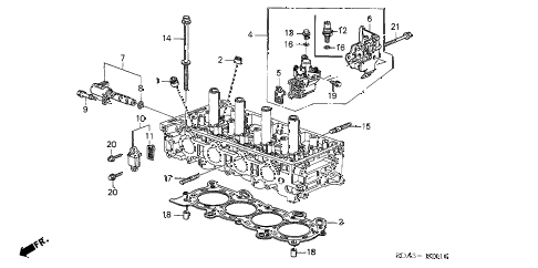 2003 accord EXL(NAVI) 4 DOOR 5MT VTC OIL CONTROL VALVE (L4) diagram 2003 accord EXL(NAVI) 4 DOOR 5MT VTC OIL CONTROL VALVE (L4) diagram