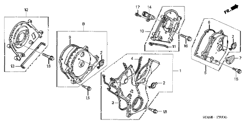 2006 accord EX(V6 NAVI) 4 DOOR 6MT TIMING BELT COVER (V6) diagram 2006 accord EX(V6 NAVI) 4 DOOR 6MT TIMING BELT COVER (V6) diagram