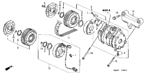 2005 accord DX 4 DOOR 5MT A/C COMPRESSOR diagram 2005 accord DX 4 DOOR 5MT A/C COMPRESSOR diagram