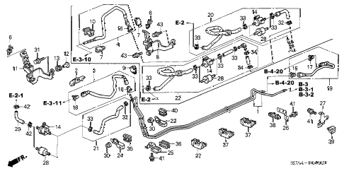 2006 accord EX 4 DOOR 5MT FUEL PIPE diagram 2006 accord EX 4 DOOR 5MT FUEL PIPE diagram