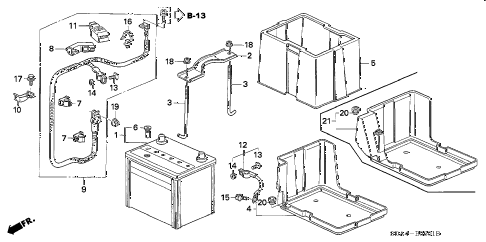 2006 accord EX(V6 NAVI) 4 DOOR 6MT BATTERY (V6) diagram 2006 accord EX(V6 NAVI) 4 DOOR 6MT BATTERY (V6) diagram