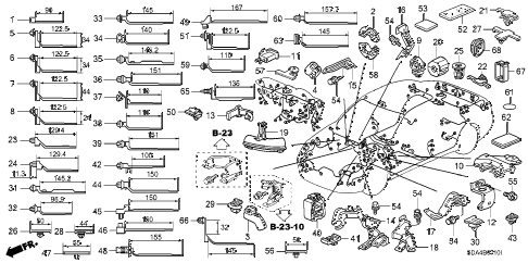 2006 accord EX(V6 NAVI) 4 DOOR 6MT HARNESS BAND - BRACKET diagram 2006 accord EX(V6 NAVI) 4 DOOR 6MT HARNESS BAND - BRACKET diagram
