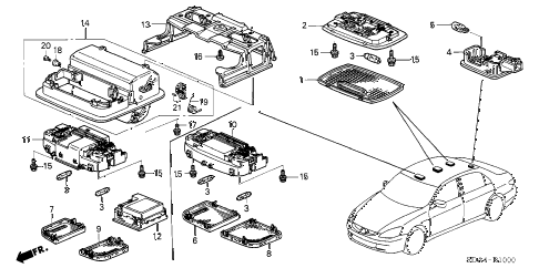 2004 accord EXL(NAVI) 4 DOOR 5MT INTERIOR LIGHT diagram 2004 accord EXL(NAVI) 4 DOOR 5MT INTERIOR LIGHT diagram