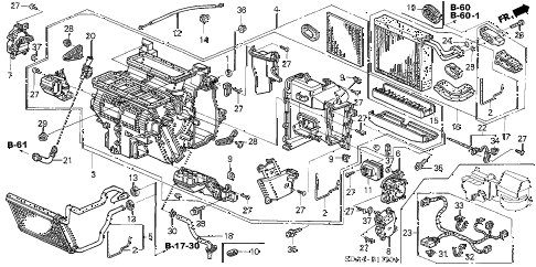2006 accord EX(V6 NAVI) 4 DOOR 6MT HEATER UNIT diagram 2006 accord EX(V6 NAVI) 4 DOOR 6MT HEATER UNIT diagram